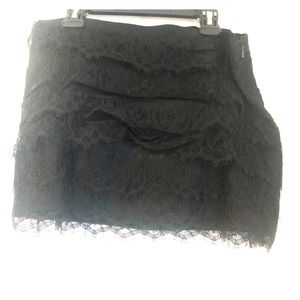 Black lace Haute Hippie skirt size small